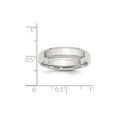 thumbnail image 2 of White Sterling Silver Ring Band Wedding Beveled Comfort, 2 of 2