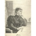 thumbnail image 2 of Pieter Josselin de Jong 11x14 Black Ornate Wood Framed Double Matted Museum Art Print Titled: Portrait of Emma, ​​Queen Regents of the Netherlands (1893), 2 of 5