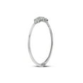 thumbnail image 3 of 14kt White Gold Womens Round Diamond Triple Cluster Bangle Bracelet 7/8 Cttw, 3 of 4