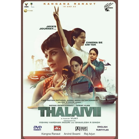 Thalavii Hindi Movie - Film DVD -English Subtitles (NTSC - All Region)