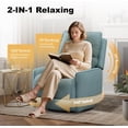 thumbnail image 3 of Recliner Chair 360 Swivel Rocker Recliner Chairs for Adults, Small Recliners for Small Spaces, Upholstered Nursery Chairs with Side Pockets, Glider Rocking Chair for Living Room, Nursery Room, 3 of 14