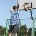 thumbnail image 5 of Xecao Blue Butterflies print basketball shirt for both men and women, a unisex basketball jersey perfect for theme parties-4X-Large, 5 of 6