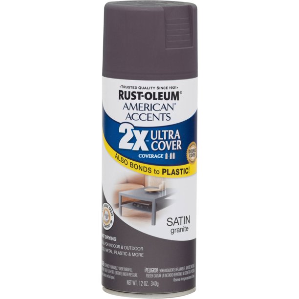 RustOleum American Accents Ultra Cover 2X Satin Granite Spray Paint