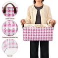 thumbnail image 5 of Collapsible Storage Bins Fabric Shelf Baskets with Handles Closet Organizer Cherry with Gingham 16.9x11.4x7.7, 5 of 8