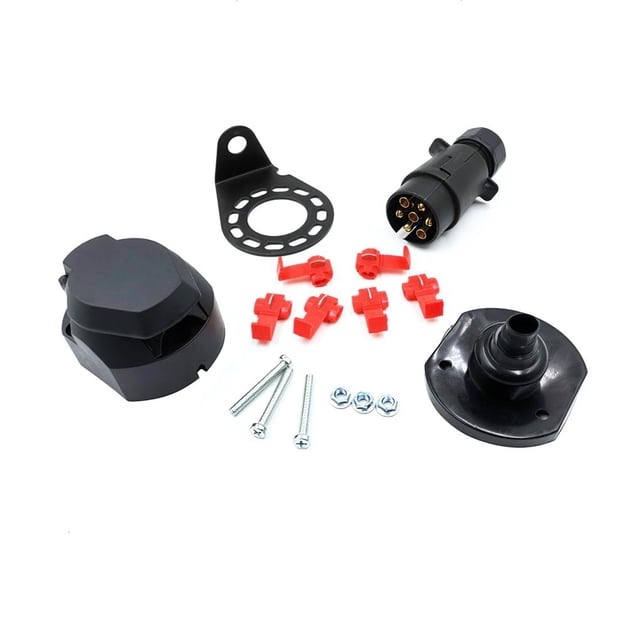 Speravity Enchufe de remolque 1 juego Enchufe de remolque duradero Adaptador de remolque impermeable Enchufe de coche a prueba de polvo Remolque Accesorios para vehículos recreativos Speravity VI005063-00