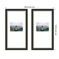 thumbnail image 5 of Kate and Laurel Belmont Black 11x20 matted to 5x7 Rectangular Picture Frame 2 Piece Black Decorative Photo Frame Set for gallery wall frame in living room wall decor, Set of 2, 5 of 7
