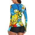 thumbnail image 3 of Simpsons Women's Sunscreen Shirt Long Sleeve Workout Tops Crewneck Soft Comfy Tees Casual T-Shirt S, 3 of 7