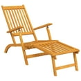 thumbnail image 3 of vidaXL Patio Deck Chair with Footrest and Table Solid Wood Acacia, 3 of 12