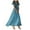 Blue, variant on vigerkar Long Maxi Dresses for Women Boho Floral Dress Short Sleeve V Neck Dresses 2025 Blue, S