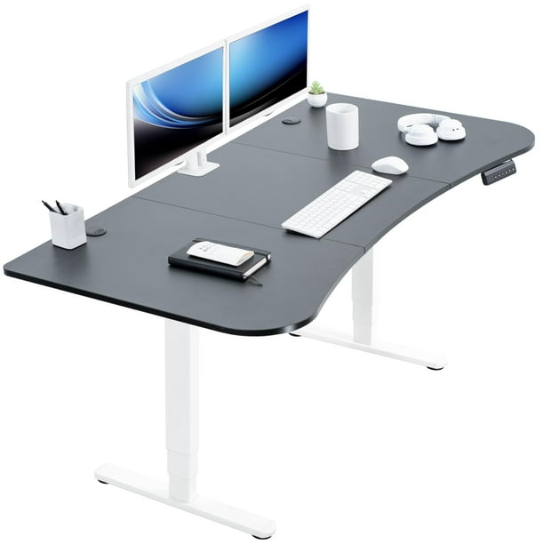 Escritorio de pie VIVO DESK-KIT-2W1B eléctrico con doble motor 160x80c
