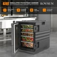 thumbnail image 2 of ROVSUN 82 QT Hot Box Food Warmer, Insulated Food Pan Carrier for 5 Full-Size Pan w/Wheels Double Buckles and Handles, Stackable Hot Boxes for Catering Restaurant Canteen Family Party, 2 of 8