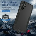 thumbnail image 3 of for Samsung Galaxy A14 5G Case, Dual Layers Shell Hard PC + Soft TPU Back Shell Heavy Duty Military Drop Protection Rugged Shockproof Hybrid Case for Samsung Galaxy A14 5G, Black, 3 of 7