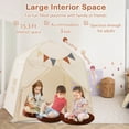 thumbnail image 5 of Infans Kids Play Tent w/Flags and Globe String Lights for 3-12 Years Old Indoor Outdoor, 5 of 7