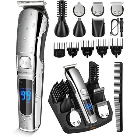 Easy Beard Trimmer for Men Waterproof Electric Razor Hair Trimmer Cordless Hair Clippers Shavers for Men Mens Grooming Kit for Nose Mustache Body Facial Gifts for Men Husband Father
