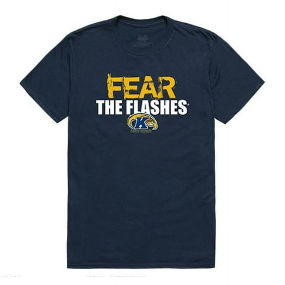 W Republic Apparel 518-128-BGT-04 Kent State University Fear Tee for Men, Navy - Extra Large