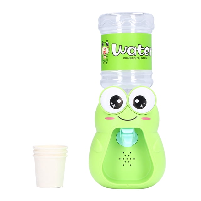 Mini dispensador de agua de juguete para niños, adorable fuente de agua en miniatura con forma de animal de dibujos animados, juguete de simulación