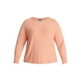 thumbnail image 3 of Terra & Sky Women's Plus Size Fine Gauge Dolman Sweater, Sizes 0X-5X, 3 of 5