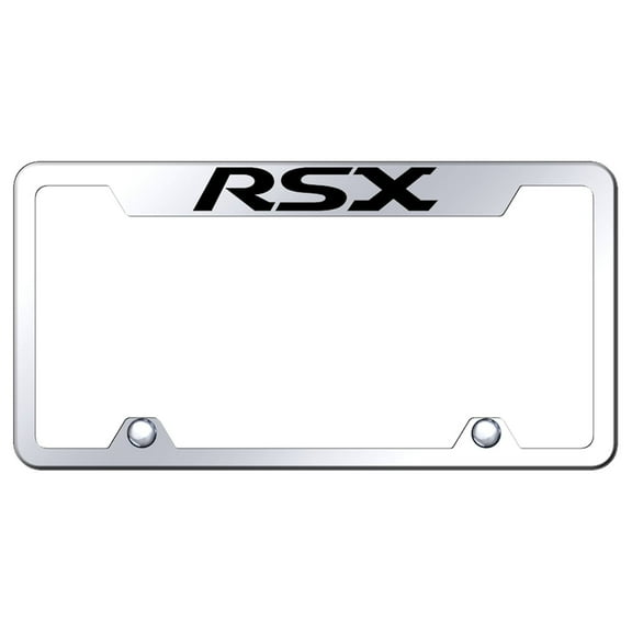 Acura RSX Logo Stainless Steel Truck Cut-Out License Plate Frame (Chrome)