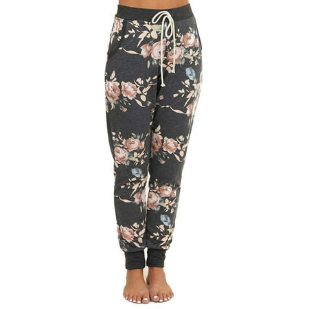 

Women Pajama Pants Floral Leopard Lounge Bottom Sleepwear Pj Bottoms Drawstring Pants with Pockets