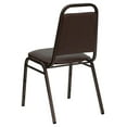 thumbnail image 6 of HERCULES Series Trapezoidal Back Stacking Banquet Chair in Brown Vinyl - Copper Vein Frame, 6 of 8