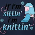 thumbnail image 3 of CafePress - Knitting Sitting Sheep Women's Dark T Shirt - Women's Traditional Fit Dark T-Shirt, 3 of 4