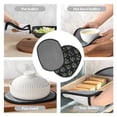thumbnail image 7 of Pofeuu Faces Of The Cat Print Silicone Pot Mat Mitten With Hanging Loop Heat Resistant Oven Mitts Non-Slip Bbq Baking Smoking Potholders, 7 of 7