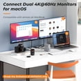thumbnail image 3 of Estación de acoplamiento TOBENONE para doble monitor 4K @60HZ USB-C 65W PD, 3 of 9