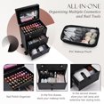 thumbnail image 2 of Estuche de maquillaje Costravio Professional 3 en 1 con ruedas negro, 2 of 7