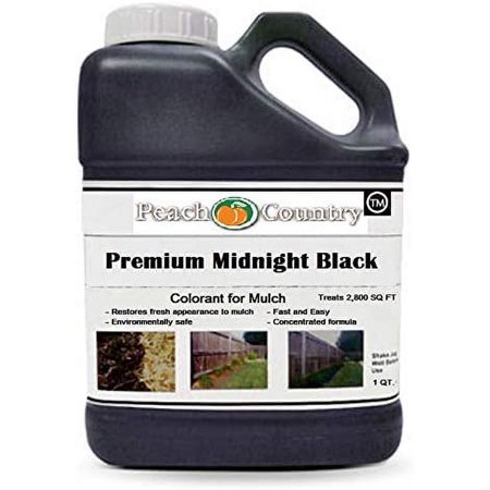 Premium Midnight Black Mulch Color Concentrate and 1 Gallon Pump Sprayer The Perfect Home Maintenance Kit for Your Home Mulch Beds - 2,800 Sq. Ft. (1 Quart, Black)