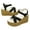 Black, variant on Wedges Sandals for Womens Summer Peep Toe Breathable Beach Sandals Platform Espadrille Thick Bottom Buckle Ankle Strap Beach Shoes Khaki Women Sandal