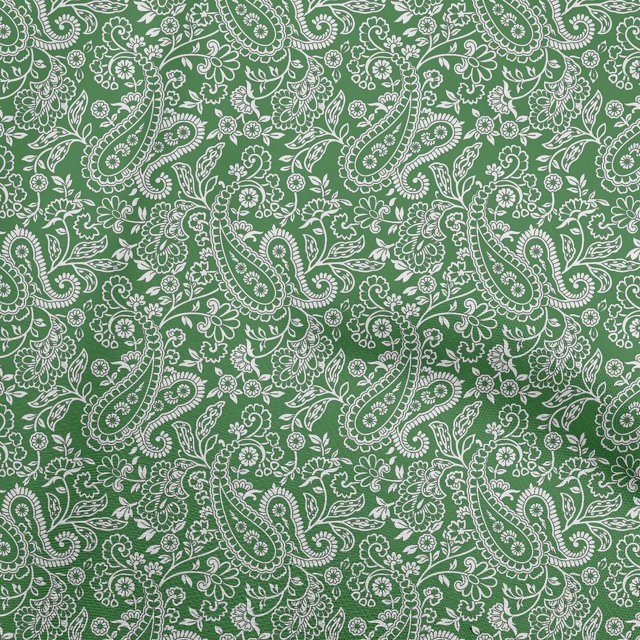 oneOone Cotton Cambric Forest Green Fabric Block Craft Projects Decor Fabric Printed By The Yard 42 Inch Wide