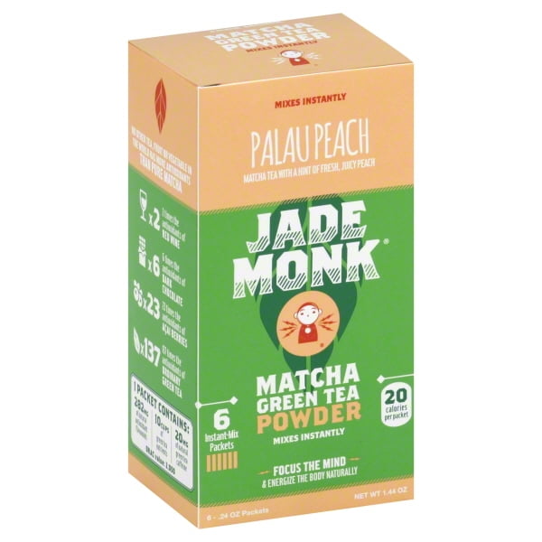 Jade Monk Palau Peach Matcha Green Tea Powder, .24 oz, 6 count