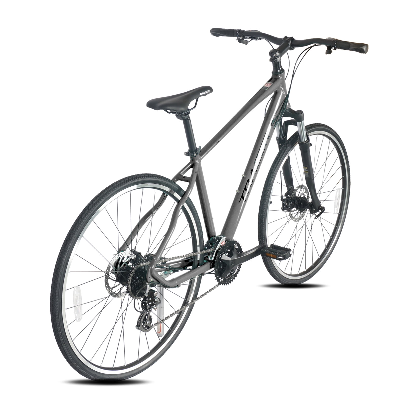 Tracer Bravery DX 24-Speed Hybrid Road City Bikes, Disc Brake, for Men, Gray