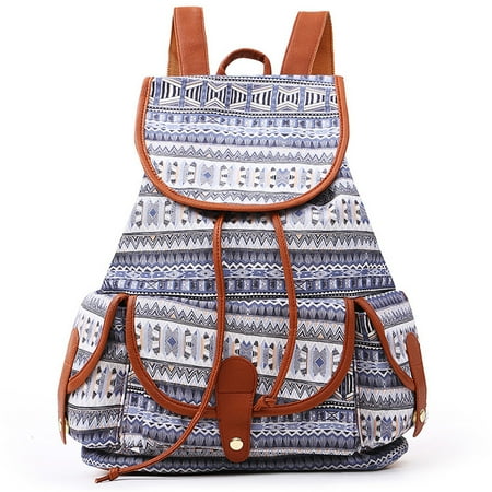 Fashion Canvas Backpack For Women Girls Boys Casual Book Bag Sports Day Pack