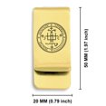 thumbnail image 2 of Stainless Steel Seal of Archangel Gabriel Classic Slim Money Clip Credit Card Holder, 2 of 2