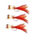 thumbnail image 4 of Señuelos de pesca con mosca portátiles, 3 uds., con ganchos afilados para , pargo Rojo, 4 of 8