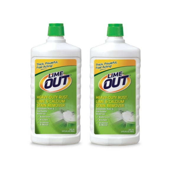 Lime Out Heavy-Duty Rust Lime & Calcium Stain Remover, 24 Fl. Oz. - Pack of 2