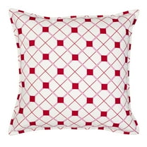Greendale Home Fashions 20" x 20" Pink Geo Cotton Canvas Decorative Pillow