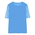 thumbnail image 3 of cocolona Womens Velvet Tops Summer Sequin Short Sleeve Crew Neck T-shirts Fashion Casual Loose Blouses Basic Tees, 3 of 4