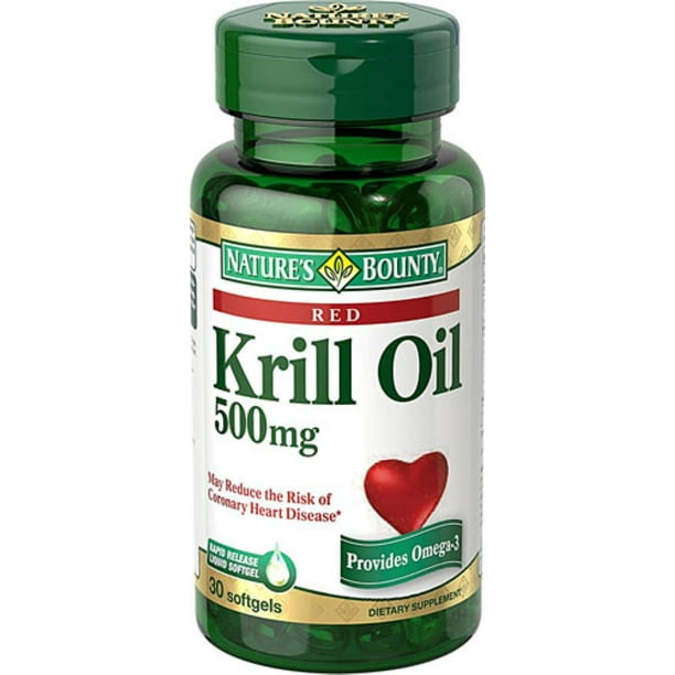 4 Pack Red Krill Oil 500 mg Dietary Supplement Softgels 30 Soft Gels