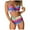 Multicolour, variant on Flywake Women Criss Cross High Waisted String Floral Printed Print Bandage 2 Piece Bathing Suits