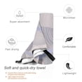 thumbnail image 3 of YFYANG Adult Microfiber Portable Travel Towel, Bohemian Simple Round Quick Dry Towel with Hiking Buckle PVC Pouch, 16" x 31.5", 3 of 6