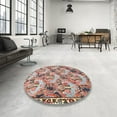 thumbnail image 4 of Ahgly Company Machine Washable Indoor Rectangle Traditional Brown Red Area Rugs, 4' x 6', 4 of 7