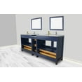 thumbnail image 6 of Vanity Art 84 Inch Double Sink Bathroom Vanity Combo Set 3 Cabinets 2 Shelves 7 Dove-Tailed Drawers Ceramic Top Bathroom Cabinet with Free Mirror VA3036-84B, 6 of 8