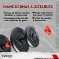thumbnail image 3 of Set de Mancuernas Ajustables X Rush 30 kg con Discos de Acero Antideslizante Negro X-RUSH FS-SDM30K-01, 3 of 10