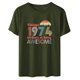 thumbnail image 1 of Liamobondopolis - Camisetas de regalo para el 50.º cumpleaños de mujer, divertidas camisetas vintage de 1974, camisetas casuales retro para fiesta de cumpleaños, 1 of 5