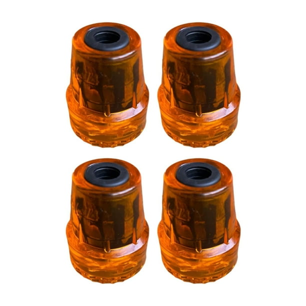 4 piezas de puntas para bastones de trekking, accesorios antideslizantes, piezas resistentes para bastones de trekking. Amarillo