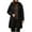 🔥 Black, variant on Sentmoon Women's Winter Coat Women's Jackets Cute Christmas Gifts Women's Solid Color Long-sleeved Hooded Fashion Padded Jacket Fall and Winter for Travel and Packable Convenience