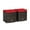 Red, variant on Spaco 2 Pieces Patio Ottoman with Removable Cushions-Navy, All Weather Wicker Ottoman, Outdoor Footstool Footrest Furniture