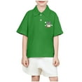 thumbnail image 1 of WEIYLL Polos pour Garçons Manches Courtes Ample Imprimé Mignon Bouton Doux pour 8-9 Ans, 1 of 5